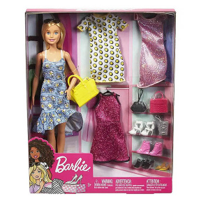 Кукла Barbie с 4 комплектами одежды