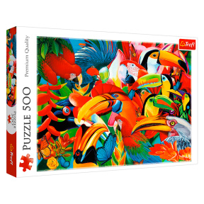Разноцветные  птицы, 500 элементов