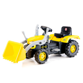 Excavator cu pedale și remorcă Ranchero galben și negru, Dolu