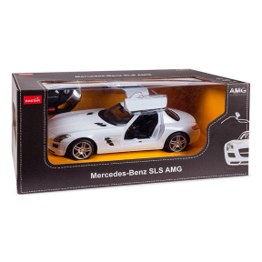 Mașină cu telecomandă Mercedes-Benz SLS, RASTAR albă