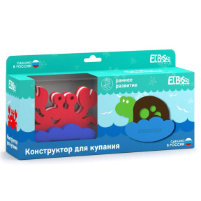Jucărie-constructor pentru baie "Crab și broască testoasă"