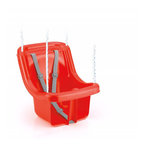 Leagăn cu spătar și cu centuri de siguranță, roșu, Dolu