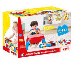 Masă pentru activități cu constructor, 30 piese, Dolu