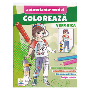 Colorează+autocolante. Veronica