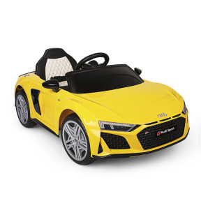 Электромобиль Audi R8 Spyder, желтый