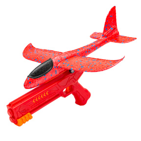 Метательный самолет c пистолетом, красный