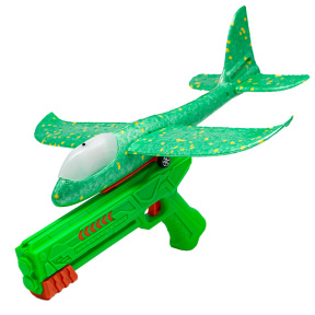 Метательный самолет c пистолетом (line LED), зеленый