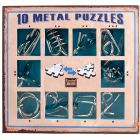 "10 Metal Puzzles. Set Albastru"