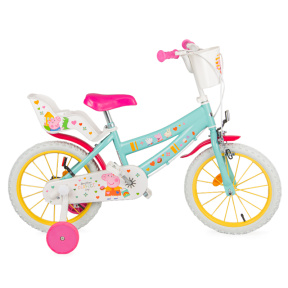 Bicicletă pentru copii cu 4 roți, 18 inch, Peppa Pig
