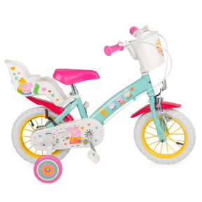 Bicicletă pentru copii cu 4 roți, 18 inch, Peppa Pig