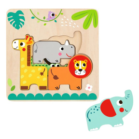 Puzzle stratificat Animale din Jungle