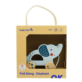 Деревянная игрушка Слоник на веревочке