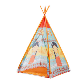 Палатка детская 100x100x165, синяя/оранжевая