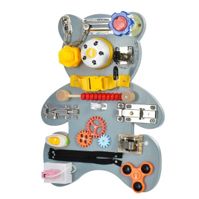 Busyboard Ursuleț Gri