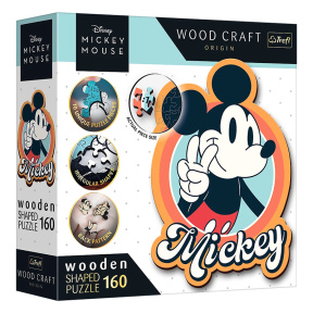 Пазлы - "160 Wooden Shaped Puzzles" - Retro Mickey Mouse / Disney
