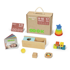 Set educațional din lemn cu jucării 9-10 luni