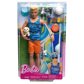 Кукла Barbie Кен с доской для серфинга