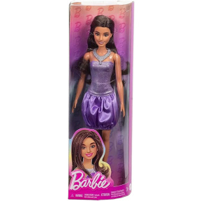Кукла Barbie Fashionistas в блестящем фиолетовом платье