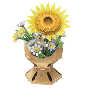 3D puzzle “Buchet de floarea-soarelui”, 102 elemente