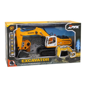 Excavator 1:18 "MX" cu generator de abur și telecomandă