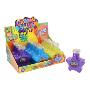 Slime în sticle în formă de stea, culoare asort, 12 buc