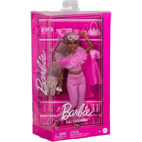 Păpușă "Barbie Deluxe Style" cu codițe în costum cu pene