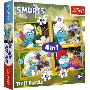 Puzzle "4in1" - Life in the Smurf Village / The Smurfs