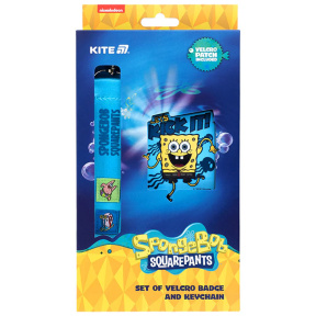 Set de 2 insigne și pandantive cu velcro Kite Sponge Bob