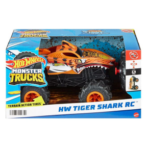 Mașină Monster Truck Tiger Shark 1:24 Hot Wheels cu telecomandă