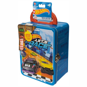 Cutie de depozitare pentru 18 mașini Hot Wheels albastru deschis, Mattel