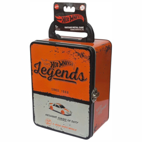 Cutie de depozitare vintage pentru 18 mașini Hot Wheels orange, Mattel