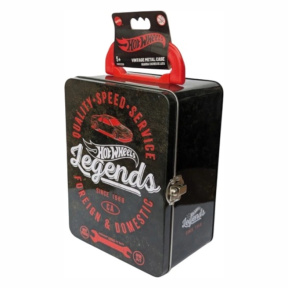 Винтажный контейнер для хранения 18 машинок Hot Wheels черный, Mattel