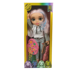 Кукла с розовыми волосами, со светом и звуком