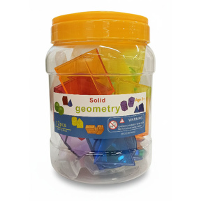 Игровой Набор в банке из 12 прозрачных геометрических блоков