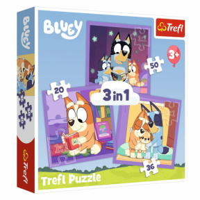 Puzzle Trefl "3in1" - Meet Bluey / BBC Bluey