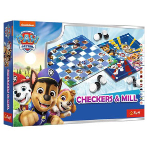Настольная игра Paw Patrol, Шашки и мельница