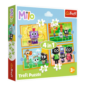 Пазлы Trefl "4in1" - Meet Milo and his Friends / Dea Planeta MILO
