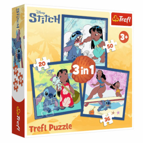 Puzzle Trefl "3in1" - Time with Stitch / Disney Lilo&Stitch