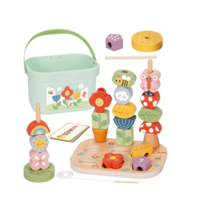 Set din lemn piramidă. „Grădina”,Tooky Toy