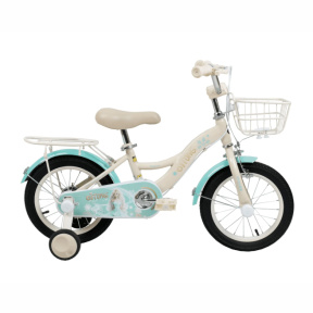 Bicicletă pentru copii cu 4 roți, 14 inch, verde