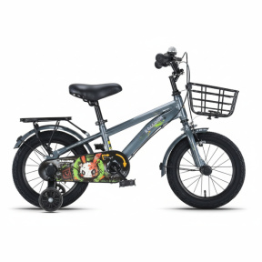 Bicicletă pentru copii cu 4 roți, 16 inch, verde