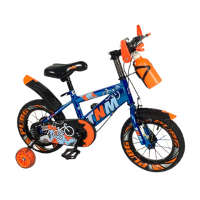 Bicicletă pentru copii cu 4 roți, 12 inch, albastră