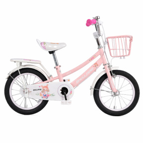 Bicicletă pentru copii cu 2 roți, 18 inch, roz