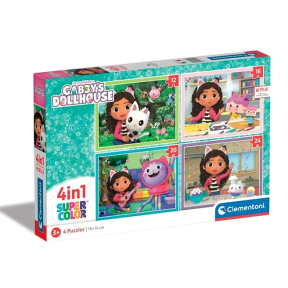 Пазл Clementoni "4 в 1 Кукольный дом Габби", 72 элемента