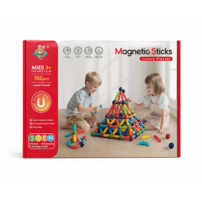 Магнитный конструктор Magnetic Sticks 102 детали