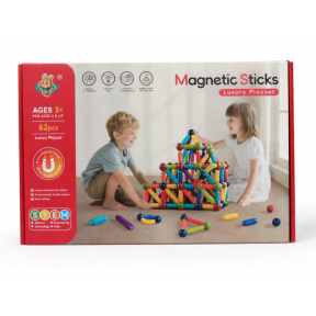 Магнитный конструктор Magnetic Sticks 62 детали