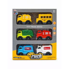 Set mașini inerțiale Mini City Haulers (utilaje speciale) 6 buc.