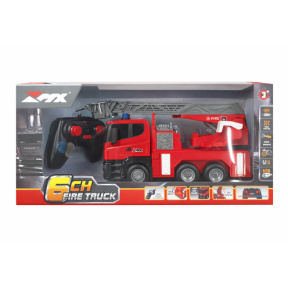 Пожарная машина на радиоуправлении с подвижной лестницей, свет, звук