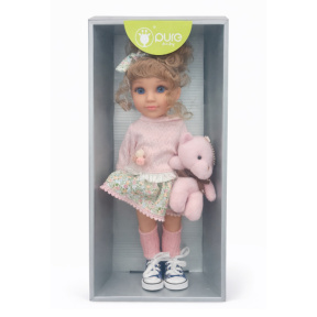 Кукла Pure baby 14" с мишкой
