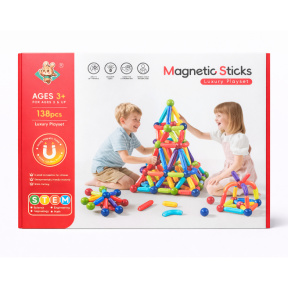 Магнитный конструктор Magnetic Sticks 138 деталей